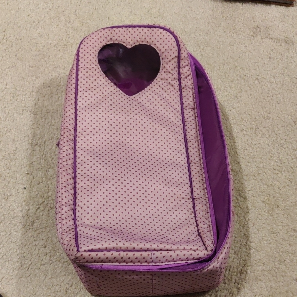 Our Generation Hop On Doll Carrier Backpack - Polka Dot Purple